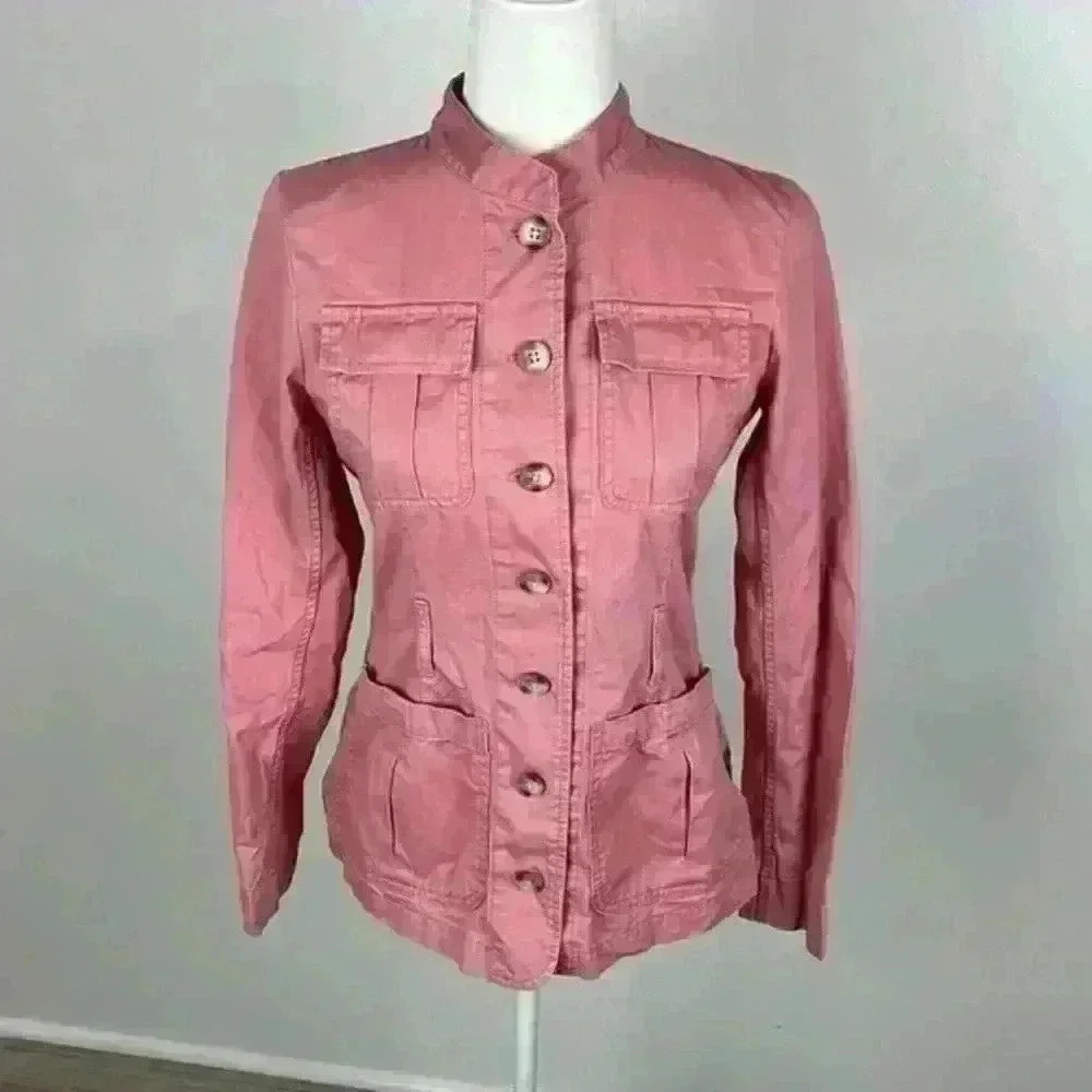 Loft Light Pink Button Up Jacket Size XS